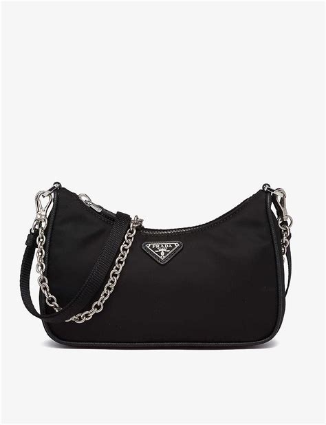 prada leather bag with chain|Prada leather bags women.